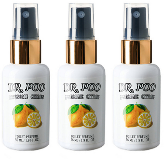 닥터푸 토일렛퍼퓸 화장실 탈취제 화장실 방향제, 56ml, 3개, 어썸시트러스