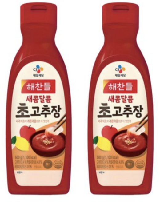 해찬들 새콤달콤 초고추장, 500g, 2개