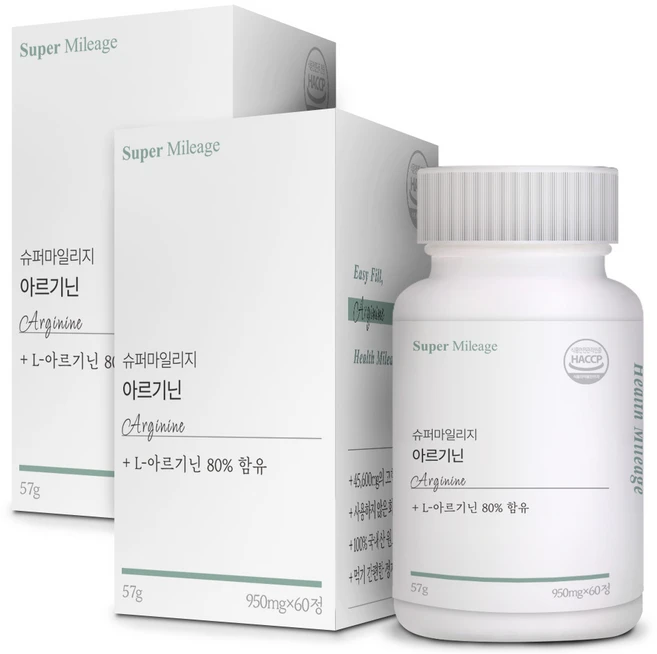 건강상회 국내산 고함량 L 아르기닌 영양제, 60정, 2개, 60정 - 쿠팡