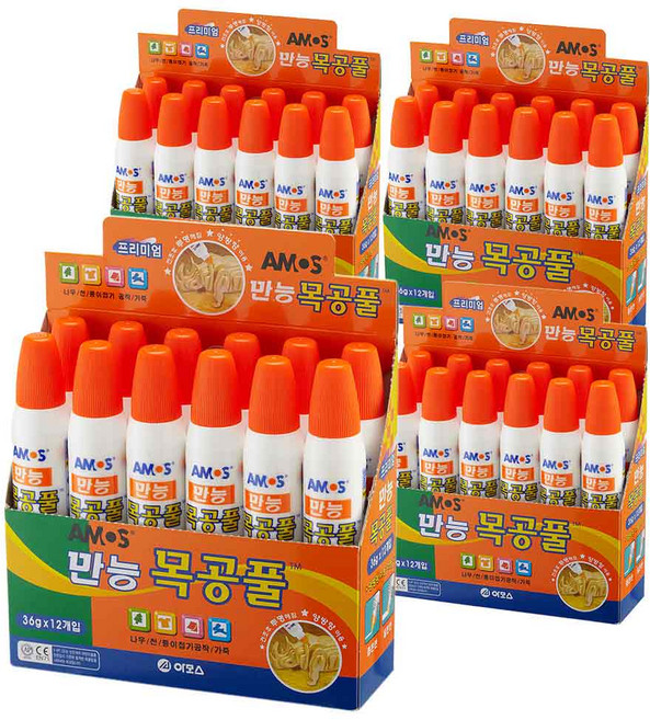 아모스 만능 목공풀 36g, 48개