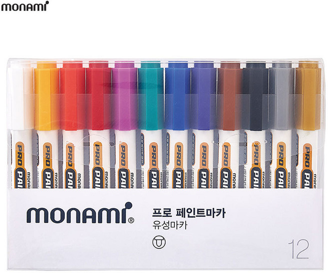 [모나미] 프로 페인트마카 12색 세트 2.0mm
