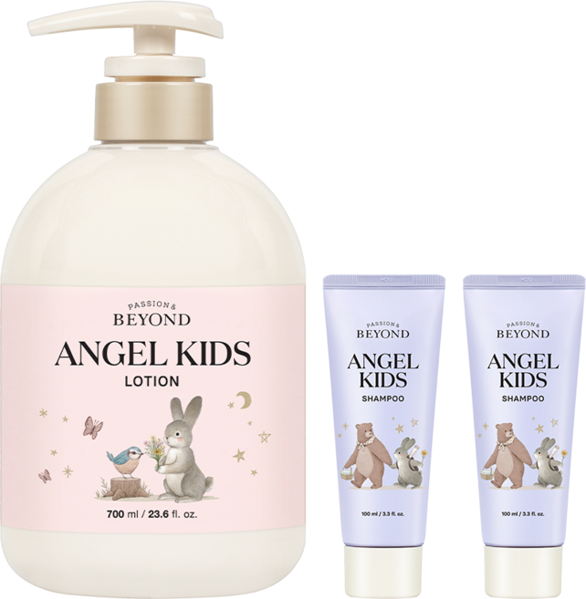 비욘드 엔젤 키즈 로션 700mL+샴푸 100mL 2개, 1
