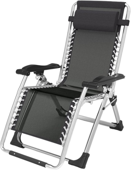 誠宜 方管加粗款 升級鋁合金無重力躺椅 露營休閒折疊躺椅, 躺椅+杯架, 1個