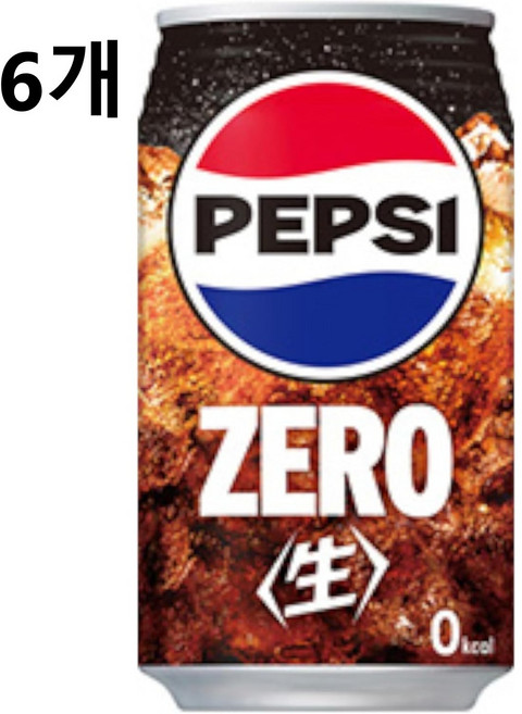일본 산토리 펩시 생 콜라 제로 음료수, 340ml, 6개