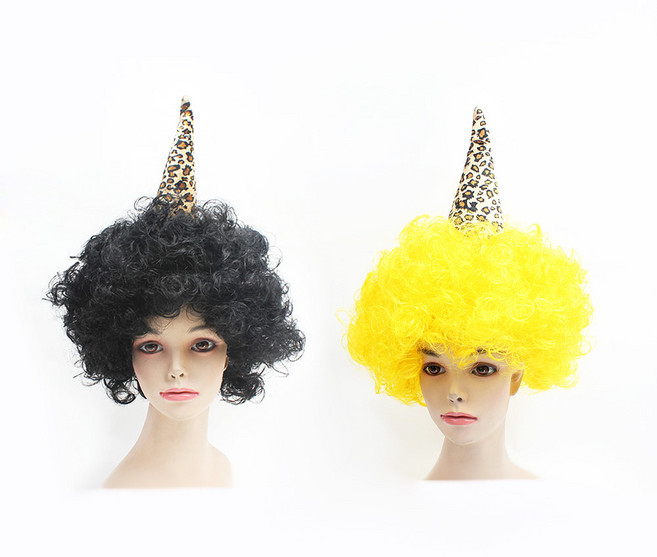 도깨비뿔 가발 장기자랑 연극 발표회 노래방 (2색상), 블랙