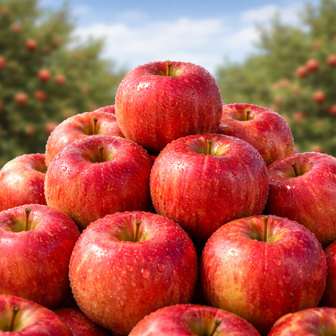 산해한입 고당도 껍질째 먹는 세척사과, 1개, 2kg 소과 (14과 내외)