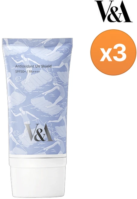 [V&A] 안티옥시던트 유브이 쉴드 50mL X 3개, 50g - 쿠팡