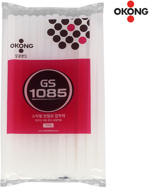 오공 핫멜트 스틱 글루건심 글루심 GS1085B 검정 11mm 700g, GS1085(11mm)
