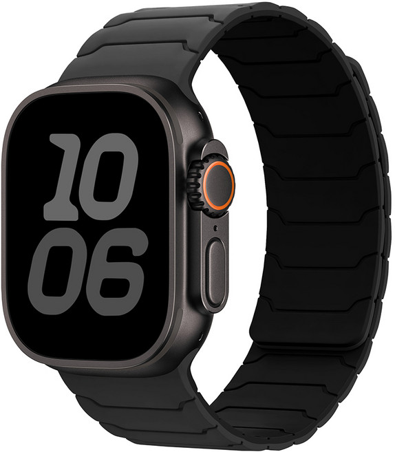 밴드톡 애플워치 호환 마그네틱 실리콘 스포츠 스트랩11 10 9 8 7 6 5 4 3 2 se2 3 ultra2 3, 딥그레이/블랙