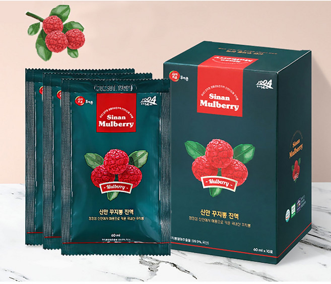 [무농약] 꾸지뽕 열매만을 담은 진짜 꾸지뽕진액, 60개, 60ml