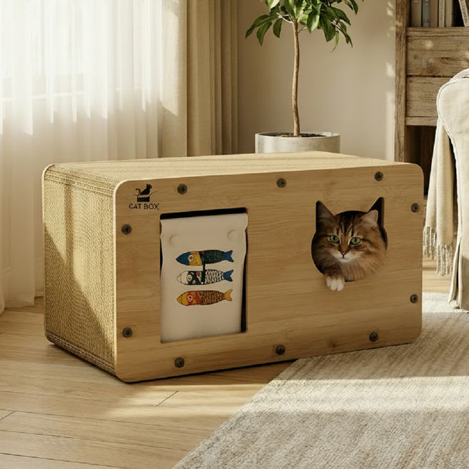 캣박스 고양이 스크래쳐 스크래처 숨숨집 박스 하우스, 1) 커튼형, 1개