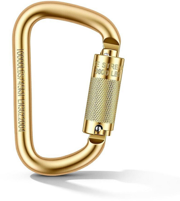Hopeseily 45kN(10000lbs) D-Shape Triple Lock Carabiner Heavy Duty Steel Climbing Auto Locking Car