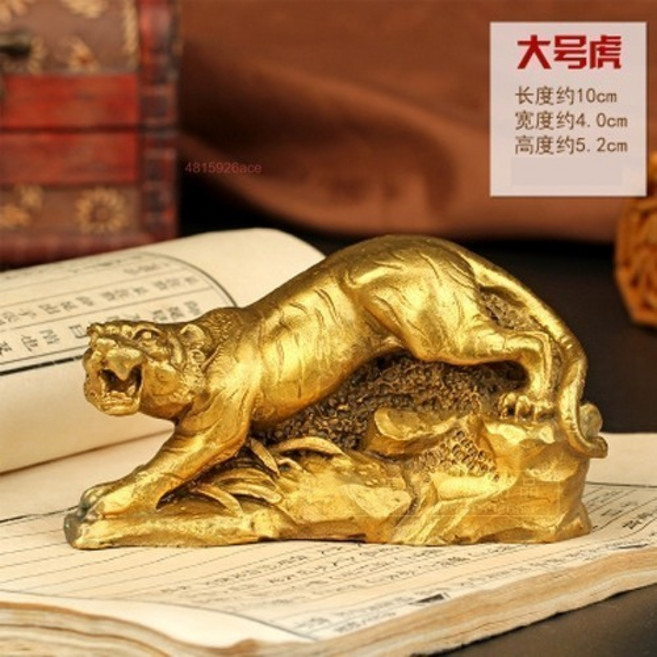 十二生肖 仿銅 工藝品 招財虎 擺件, 仿銅大號招財虎