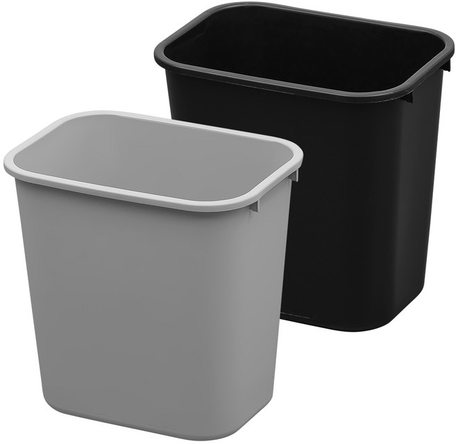 케이 오피스 뚜껑없는 오픈 사각 쓰레기통, 1개, 케이 오피스 30리터 그레이