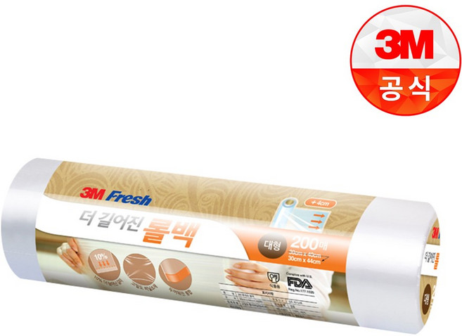[3M] 후레쉬 더 긴 롤백, 200개입, 1개