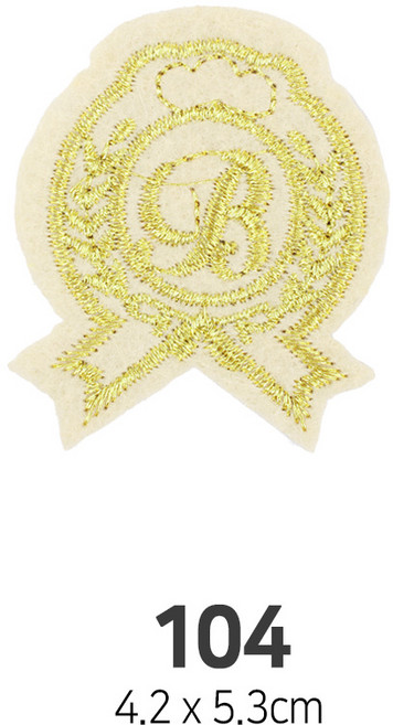 와펜 DIY 자수 패치 와펜모음 열부착식와펜, 4개, 와펜 패치 104번