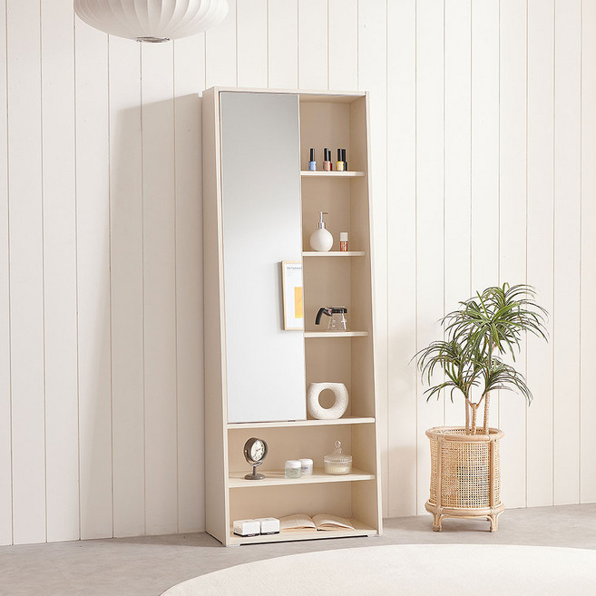 리버퍼니쳐 블레오 내방꾸미기 슬라이딩 전신거울 인테리어 수납 600 화장대 RH0273, 아카시아