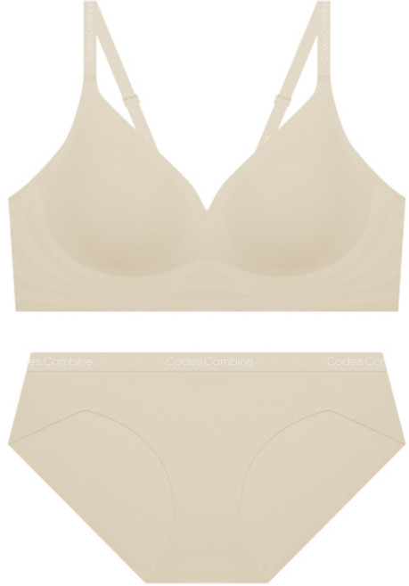 CODES COMBINE INNERWEAR 볼륨 후크형 심리스 노와이어브라 팬티 세트스킨 184894