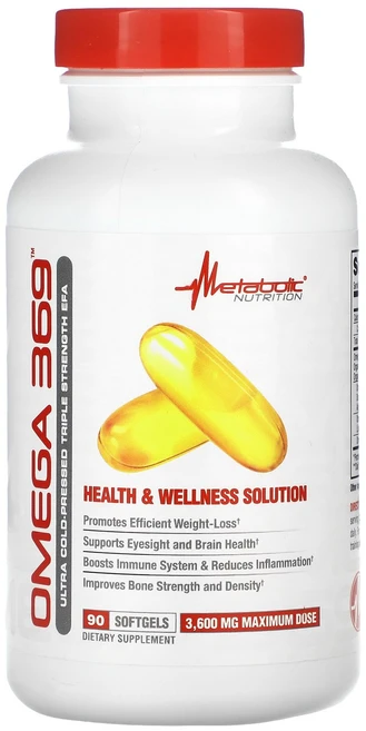 Metabolic Nutrition Omega 369 소프트젤 90정(소프트젤 1정당 1 200mg) Nutrition (메타볼릭 뉴트리션), 90 개, 1개 - 쿠팡