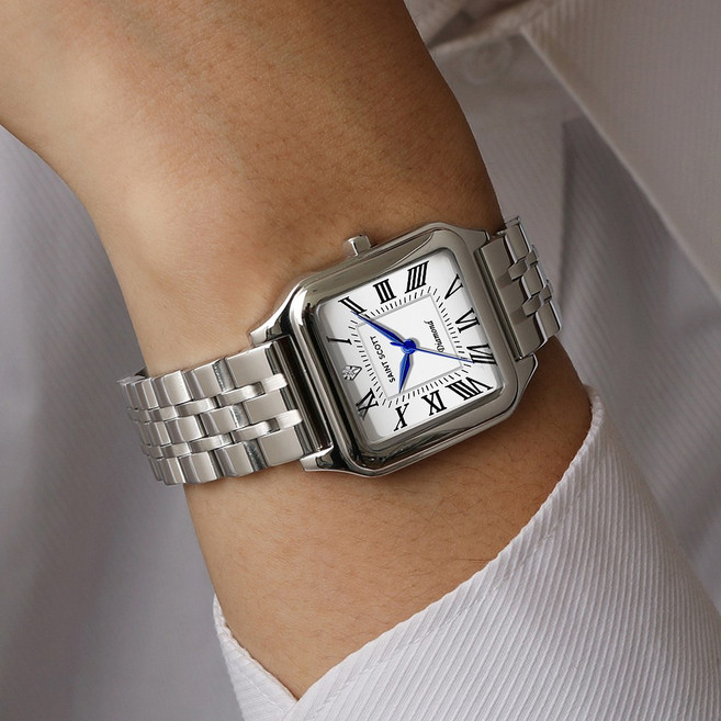 [천연다이아/버터플버클] 프리브르 남성 다이아 메탈 시계 + 선물포장 + 쇼핑백 / ST7120DSSS