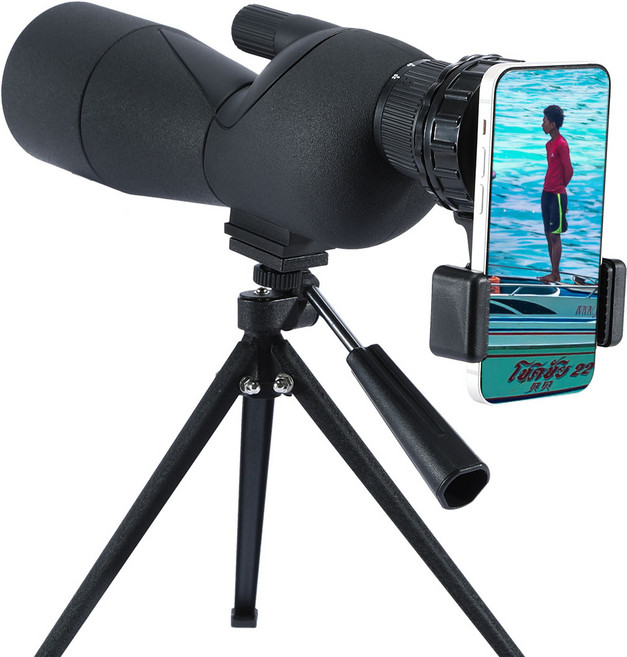 키인더스 고배율 망원경 25-75배율 스마트폰 단망경 스포팅 스코프, 60mm