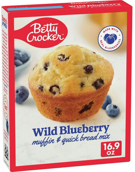 베티크로커 와일드블루베리 머핀 믹스 Betty Crocker Wild Blueberry Muffin Bread Mix, 1개, 479g