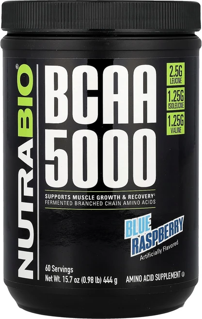뉴트라바이오 BCAA 5000 블루 라즈베리 444g, 2개 - 쿠팡