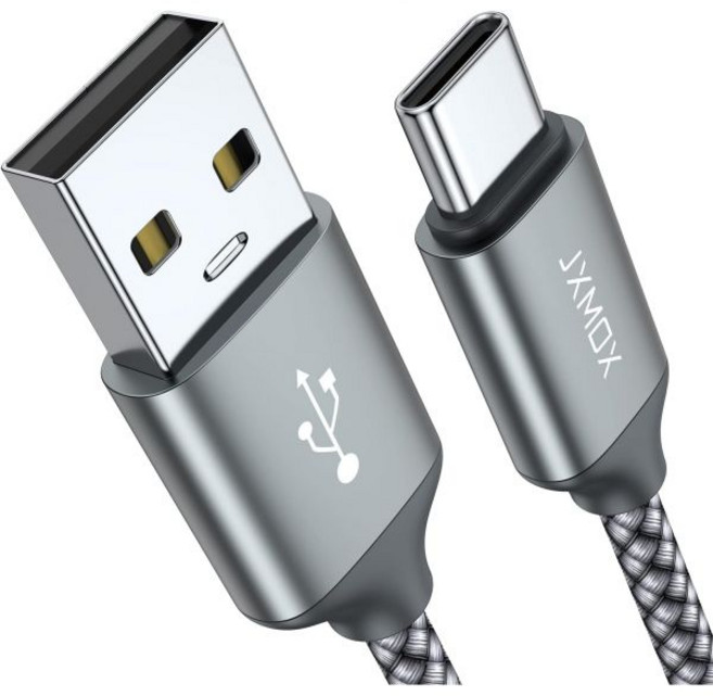 USB 타입 C 케이블 USB A에서 3A 고속 충전3.3피트 2팩 땋은 충전 코드 아이폰 15 16 프로 맥스 삼성 갤럭시 S10 S9 S8 플러스 노트 9 8 A11, 10ft_Grey | 2, 1개