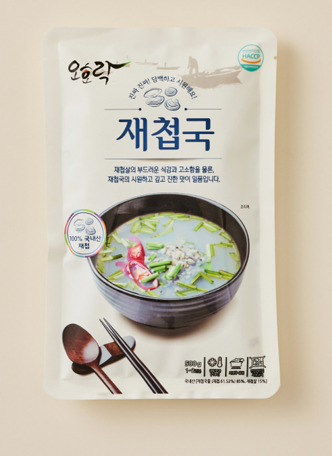 [풀무원] 오호락 재첩국, 500g, 3개