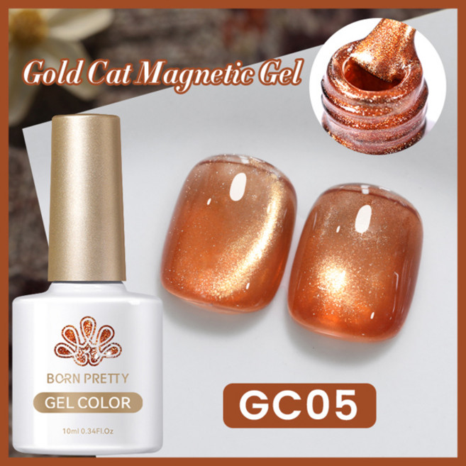 프리티 10ml 마그네틱 스파클링 세미 퍼머넌트 네일 아트 UV 겨울 매니 가을 바니쉬 오프, 1, GC05