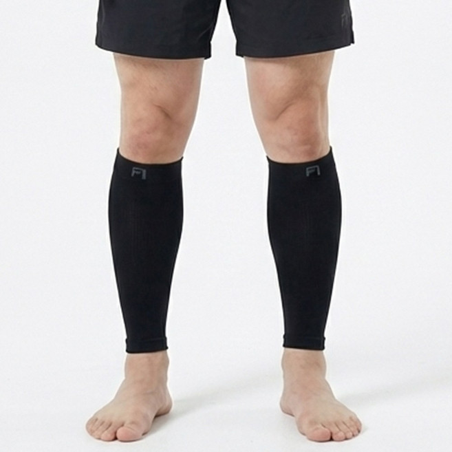 아나파 종아리보호대 카프슬리브 레그 압박밴드 아대 러닝 농구, 1세트, 블랙