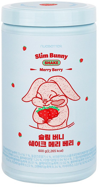 뉴베러 슬림 베어 단백질 쉐이크 대용량 메리베리맛, 1개, 600g