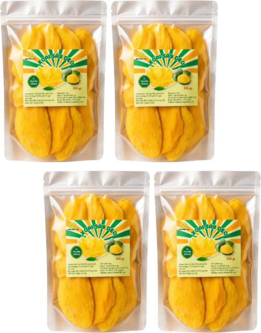 베트남 항공직배송 반건조 건망고 슬라이스 말린망고, 4개, 500g