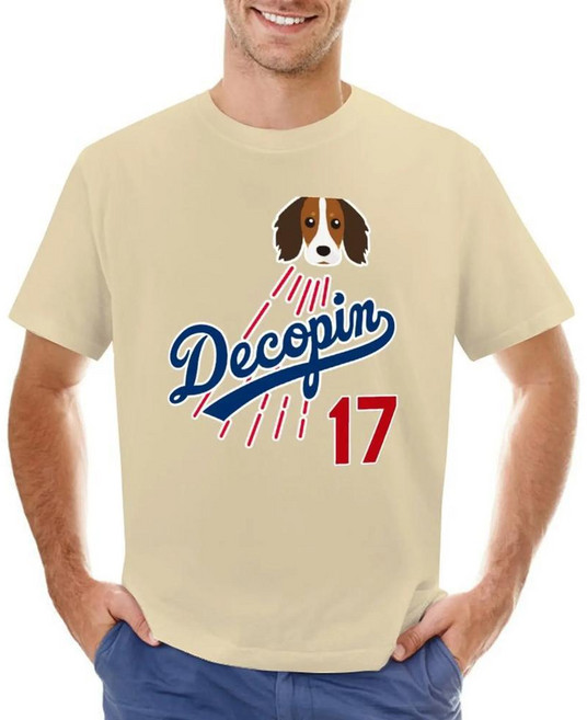 쇼헤이 오타니 강아지 데코핀 그래픽 티셔츠 빈티지 의류 커스텀 셔츠 오버사이즈, 1개, 13. Sand Colour / F. 4XL 사이즈