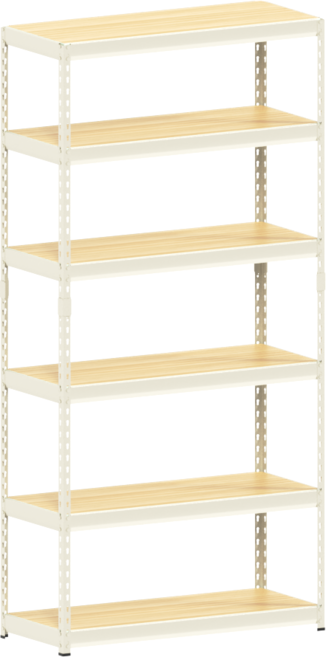 몬스터랙 1000x400x2100 6단 선반 철제선반 조립식 앵글 베란다선반 스탠드선반, 아이보리(몬스터랙)