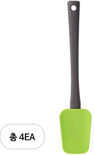 실리만 국내생산 실리콘 볶음 스푼 소 WSK331, 연두, 4개