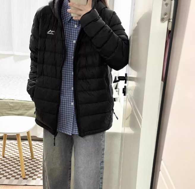 크레스티 겨울 여성 집업 패딩 캐주얼 경량패딩 보온 코트