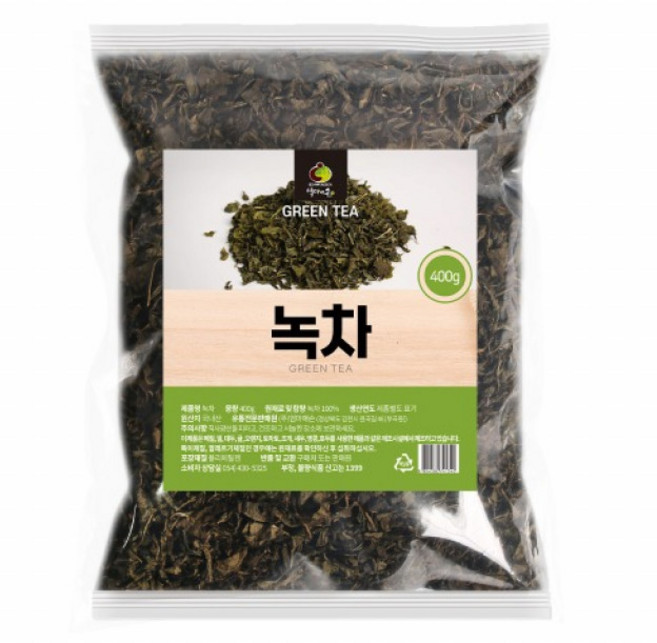 녹차잎차 국산 녹차잎 실속형 말린 GREENTEA 생잎 400g