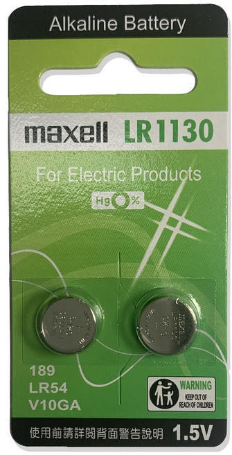 電池哥 LR44 LR1130 LR41 LR43 AG13 AG10 AG3 鈕扣電池 水銀電池, 1個, Maxell LR1130 2入/卡裝