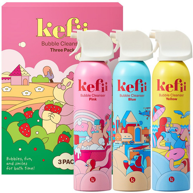 케피 유아 버블클렌저 3종 세트, 3개, 200ml