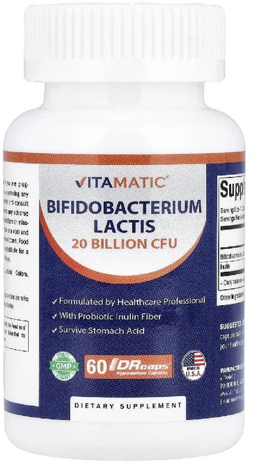 비타매틱 비피도박테리움 락티스 - 1캡슐당 200억 CFU - 60캡슐, 1개 - 쿠팡