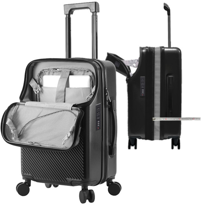 민트스쿨 확장형 하드캐리어 앞포켓 전면개방 20 22 24 26 인치