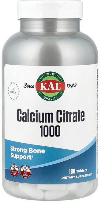 칼 KAL 구연산칼슘 1000 180정(1정당 333 mg) CAL-14126, 180정, 90개