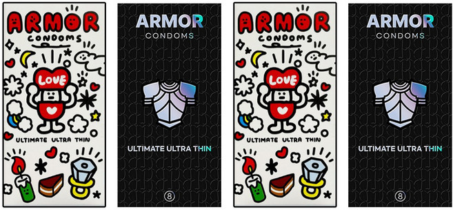 커플세트 아머 얼티메이트울트라씬 초박형, 2세트, 18개입