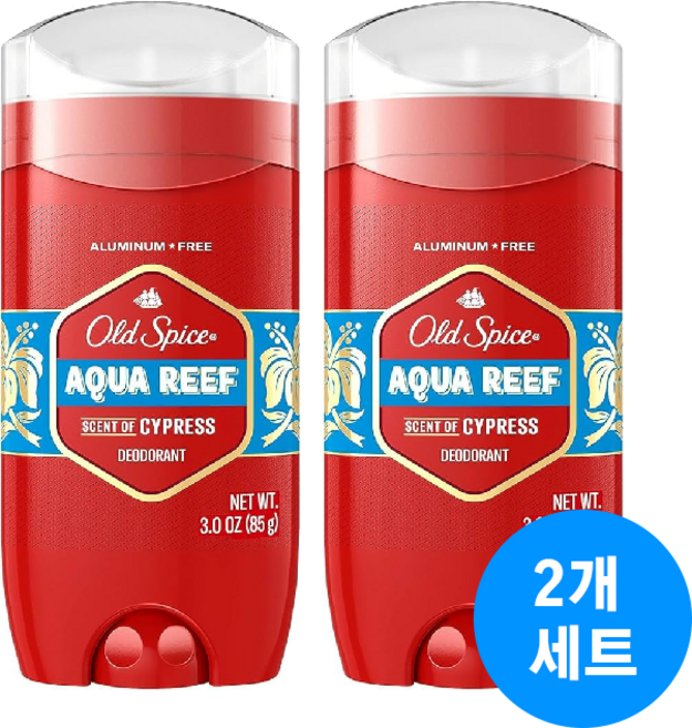 [미국발송] 1+1 올드스파이스 아쿠아리프 사이프러스향 데오드란트, 2개, 85g
