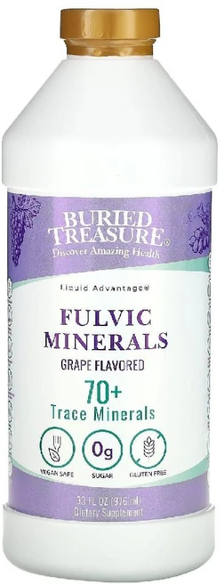 버리드트레져 풀빅 미네랄 포도 맛 fulvic minerals grape 976ml, 1개, 1개 - 쿠팡
