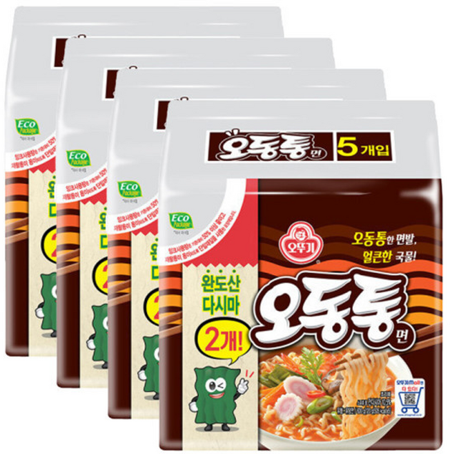 오뚜기 오동통면 5개입 x 4팩 (총20개입)