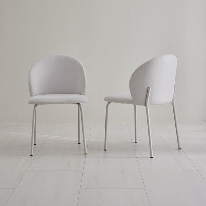 루패밀리 아리아 기능성 패브릭 식탁의자 카페 인테리어 디자인 의자, 아이보리, 1개