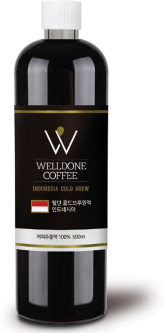 웰던커피 더치커피 콜드브루 원액 인도네시아 500ml, 1병, 1개, 1개입