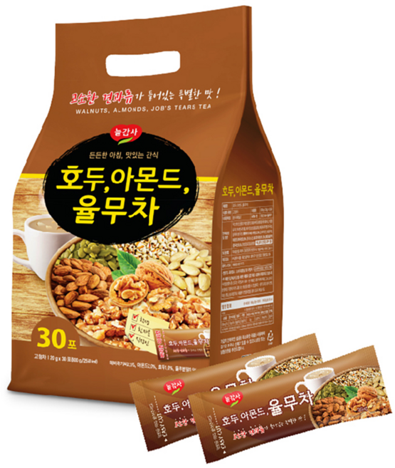 광야식품 호두 아몬드 율무차 30스틱, 20g, 1개, 30개입